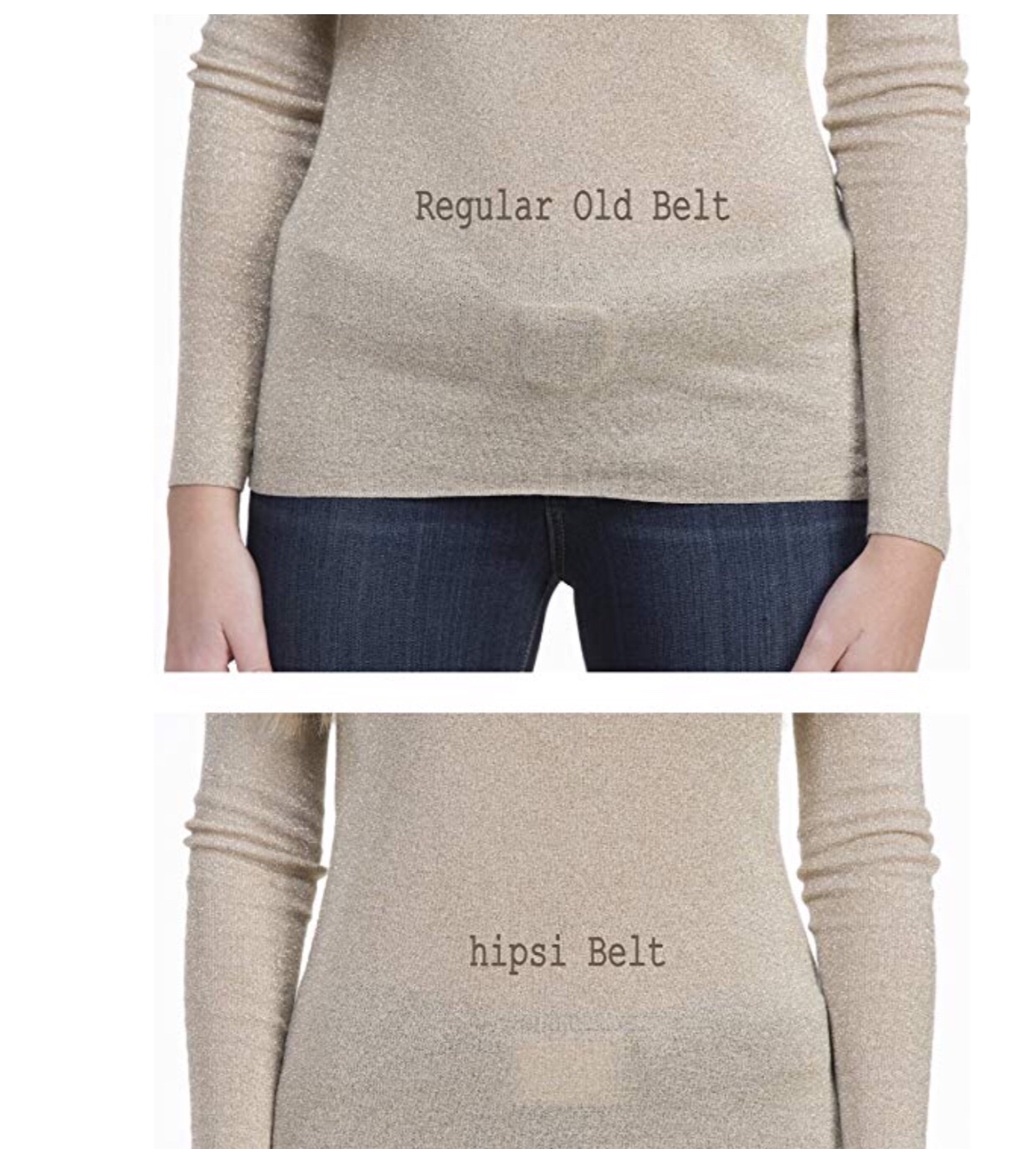 Hipsi Belt before and after